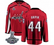 Youth Washington Capitals #44 Brooks Orpik Fanatics Branded Red Home Breakaway 2018 Stanley Cup Final Champions NHL Jersey