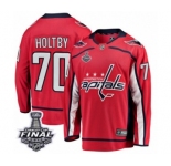 Youth Washington Capitals #70 Braden Holtby Fanatics Branded Red Home Breakaway 2018 Stanley Cup Final NHL Jersey