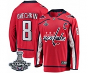 Youth Washington Capitals #8 Alex Ovechkin Fanatics Branded Red Home Breakaway 2018 Stanley Cup Final Champions NHL Jersey
