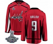 Youth Washington Capitals #9 Dmitry Orlov Fanatics Branded Red Home Breakaway 2018 Stanley Cup Final Champions NHL Jersey