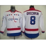 youth nhl washington capitals #8 alex ovechkin white[winter classic]