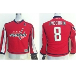 youth nhl washington capitals #8 ovechkin red[patch C]