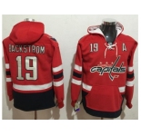 Washington Capitals #19 Nicklas Backstrom Red Name & Number Pullover NHL Hoodie