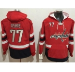 Washington Capitals #77 T.J Oshie Red Name & Number Pullover NHL Hoodie