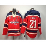 nhl jerseys washington capitals #21 laich red[pullover hooded sweatshirt][patch A]