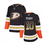 Anaheim Ducks #10 Corey Perry Authentic Black Drift Fashion Hockey Jersey