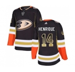 Anaheim Ducks #14 Adam Henrique Authentic Black Drift Fashion Hockey Jersey