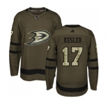 Anaheim Ducks #17 Ryan Kesler Authentic Green Salute to Service Hockey Jersey