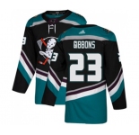 Anaheim Ducks #23 Brian Gibbons Authentic Black Teal Alternate Hockey Jersey