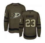 Anaheim Ducks #23 Brian Gibbons Authentic Green Salute to Service Hockey Jersey