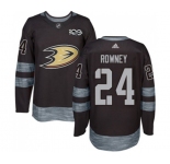Anaheim Ducks #24 Carter Rowney Authentic Black 1917-2017 100th Anniversary Hockey Jersey