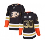 Anaheim Ducks #30 Ryan Miller Authentic Black Drift Fashion Hockey Jersey