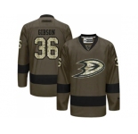 Anaheim Ducks #36 John Gibson Green Salute to Service Stitched NHL Jersey