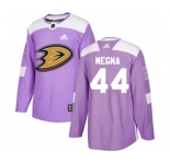 Anaheim Ducks #44 Jaycob Megna Authentic Purple Fights Cancer Practice Hockey Jersey