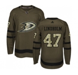 Anaheim Ducks #47 Hampus Lindholm Authentic Green Salute to Service Hockey Jersey
