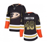 Anaheim Ducks #48 Isac Lundestrom Authentic Black Drift Fashion Hockey Jersey