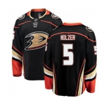 Anaheim Ducks #5 Korbinian Holzer Fanatics Branded Black Home Breakaway Hockey Jersey