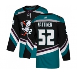 Anaheim Ducks #52 Julius Nattinen Authentic Black Teal Alternate Hockey Jersey
