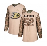 Anaheim Ducks #52 Julius Nattinen Authentic Camo Veterans Day Practice Hockey Jersey