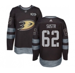Anaheim Ducks #62 Andrej Sustr Authentic Black 1917-2017 100th Anniversary Hockey Jersey