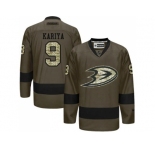 Anaheim Ducks #9 Paul Kariya Green Salute to Service Stitched NHL Jersey