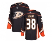 Men Adidas Anaheim Ducks #38 Derek Grant Black Home Authentic Stitched NHL Jersey