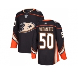 Men Adidas Anaheim Ducks #50 Antoine Vermette Black Home Authentic Stitched NHL Jersey