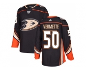 Men Adidas Anaheim Ducks #50 Antoine Vermette Black Home Authentic Stitched NHL Jersey