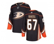 Men Adidas Anaheim Ducks #67 Rickard Rakell Black Home Authentic Stitched NHL Jersey