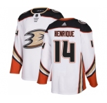 Men's Adidas Anaheim Ducks #14 Adam Henrique Authentic White Away NHL Jersey