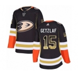 Men's Adidas Anaheim Ducks #15 Ryan Getzlaf Authentic Black Drift Fashion NHL Jersey