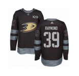 Men's Adidas Anaheim Ducks #39 Mason Raymond Authentic Black 1917-2017 100th Anniversary NHL Jersey