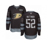 Men's Adidas Anaheim Ducks #52 Julius Nattinen Authentic Black 1917-2017 100th Anniversary NHL Jersey
