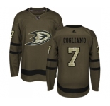 Men's Adidas Anaheim Ducks #7 Andrew Cogliano Premier Green Salute to Service NHL Jersey