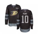 Men's Anaheim Ducks #10 Corey Perry Black 1917-2017 100th Anniversary Stitched NHL Jersey