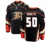 Men's Anaheim Ducks #50 Antoine Vermette Fanatics Branded Black Home Breakaway NHL Jersey