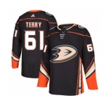 Men's Anaheim Ducks #61 Troy Terry Black 2017-2018 Hockey Stitched NHL Jersey