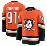 Men's Anaheim Ducks #91 Leo Carlsson Orange 2026 Home Stitched Hockey Jersey