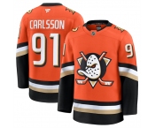 Men's Anaheim Ducks #91 Leo Carlsson Orange 2026 Home Stitched Hockey Jersey