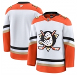 Men's Anaheim Ducks Blank White 2024-25 Away Stitched Hockey Jersey