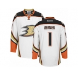 Men's Reebok Anaheim Ducks #1 Jonathan Bernier Authentic White Away NHL Jersey