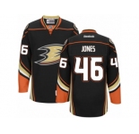 Men's Reebok Anaheim Ducks #46 Max Jones Authentic Black Home NHL Jersey