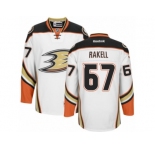 Men's Reebok Anaheim Ducks #67 Rickard Rakell Authentic White Away NHL Jersey
