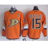 nhl jerseys anaheim ducks #15 getzlaf orange[2014 new stadium][patch C]