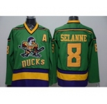 nhl jerseys anaheim ducks #8 selanne green[patch A]
