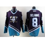 nhl jerseys anaheim ducks #8 teemu selanne purple [m&n]