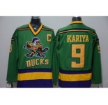 nhl jerseys anaheim ducks #9 kariya green[patch C]