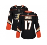 Women Adidas Anaheim Ducks #17 Ryan Kesler Black Home Authentic Stitched NHL Jersey