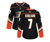 Women Adidas Anaheim Ducks #7 Andrew Cogliano Black Home Authentic Stitched NHL Jersey