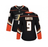 Women Adidas Anaheim Ducks #9 Paul Kariya Black Home Authentic Stitched NHL Jersey